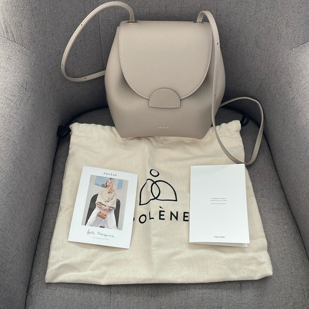 Polene Numero Un Mini Backpack Edition Taupe/Grey
